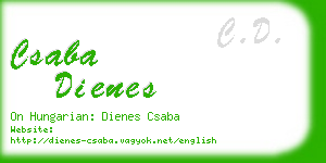 csaba dienes business card